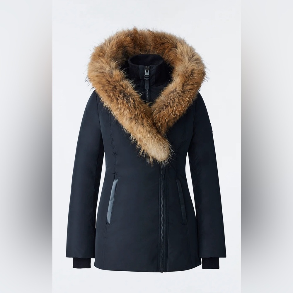 Black Mackage Adali with Fox fur hood